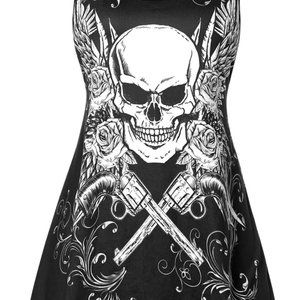 Rosegal Skull + Guns Tank - 2x